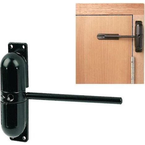 Pattes de fixation en alliage de zinc, ferme-porte automatique à ressorts réglable, montage en surface, charge 20-70 kg, quincaillerie de porte noire