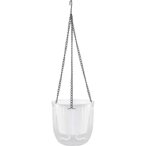 Jardinière suspendue avec mécanisme d'arrosage automatique intégré pour balcon ou jardin, (1/5)