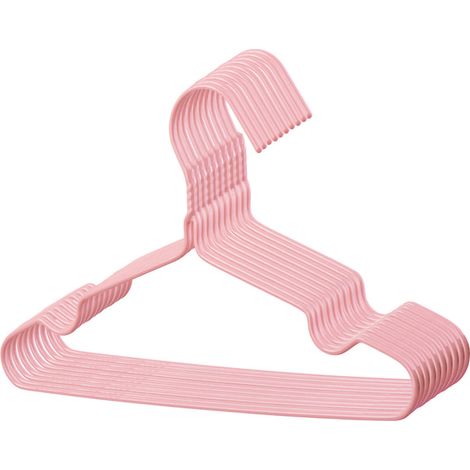 10 rutschfeste Kleiderbügelüberzüge, für Nass- und Trockennutzung, nordisches Design, Puderrosa, 30 cm – für Zuhause und Studentenwohnheim (1/5)