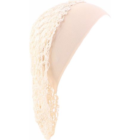 Filet à cheveux élastique à larges bords - Idéal pour dormir et prendre soin de ses cheveux Beige (1/3)