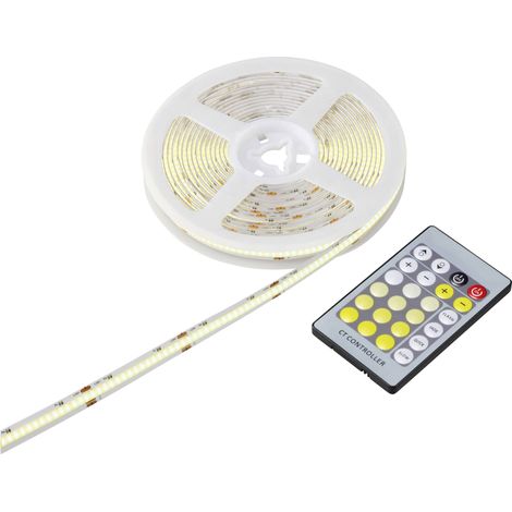 Sygonix SY-5773492 Ruban LED (Set complet) avec connecteur mâle 230 V 5 m blanc chaud à blanc lumièr (1/5)