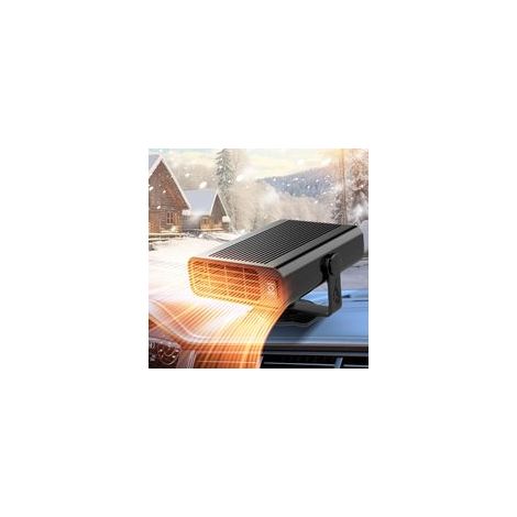 Chauffage de Voiture, 12V 120W Chauffage et Dégivrage de Voiture Portable avec Base Rotative à 360°, 2 en 1 Refroidissement/Chauffage Rapide Allume cigarette Ventilateur de Voiture pour véhicules (1/5)