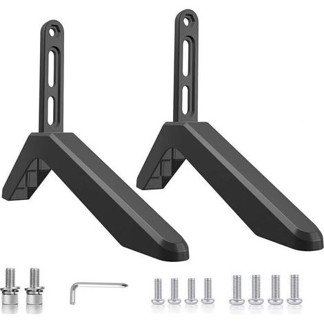 Pied universel pour table TV avec vis, pieds de support TV - Support de support pour TV - Accessoires TV - Pieds de montage pour télévision (1/5)