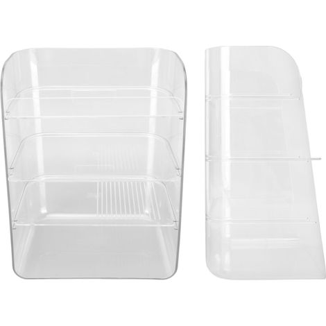Étagère de salle de bain transparente grande capacité, organisateur démontable pour cosmétiques, chambre ou cuisine. (1/5)