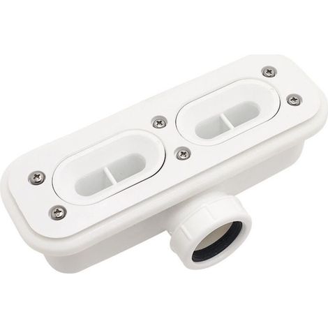 Bac De Douche - Siphon 40 Mm - Pour Receveur De Douche À Profil Bas Et Baignoire Surélevée - En Abs - Blanc (1/3)