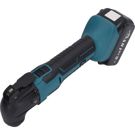 Outil oscillant multifonction sans fil bleu, bois, électrique universel compatible batterie BL1815, découpe ponçage (1/5)