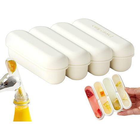 Bac à glaçons longs Accessoire de cuisine flexible Bac à glaçons étroit en silicone Pour appartement, fête au bord de la piscine, réunions, soirées en , whisky, cocktail (1/5)