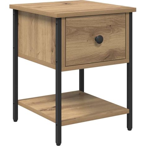 vidaXL  Bedside Table  Artisan Oak 34 x 35.5 x 45 cm Engineered Wood