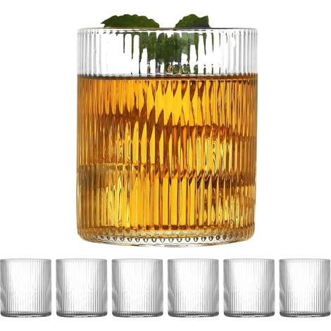 Lot de 6 Verres à Café Glacé Style Origami 300 ml