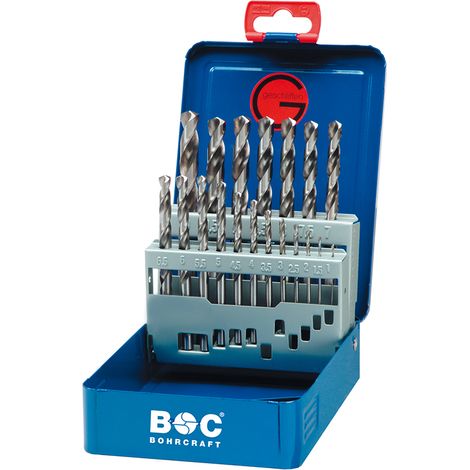 Jeu de forets en métal Bohrcraft BC11201310019 HSS-G 1-10 mm 19 unités