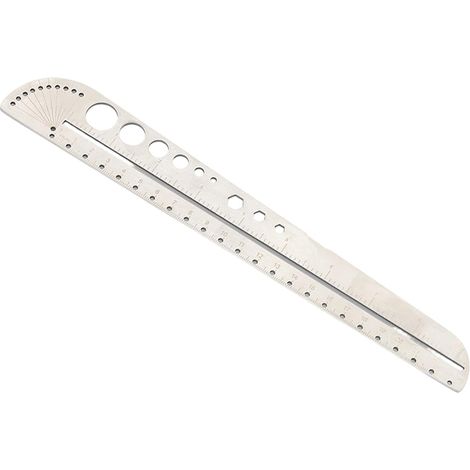 Règle d'architecte compacte en acier inoxydable, instrument de (1/5)