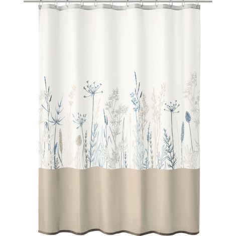 Kleine Wolke Duschvorhang multicolor mit Gräsern Savannah 180 x 200 cm Duschvorhänge