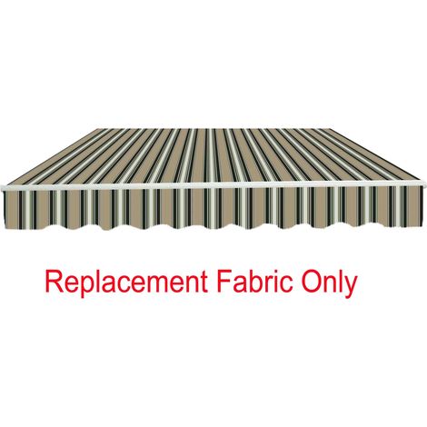 Greenbay 3.5x2.5m Garden Awning Replacement Fabric Top Cover Front Valance Multi-Stripe