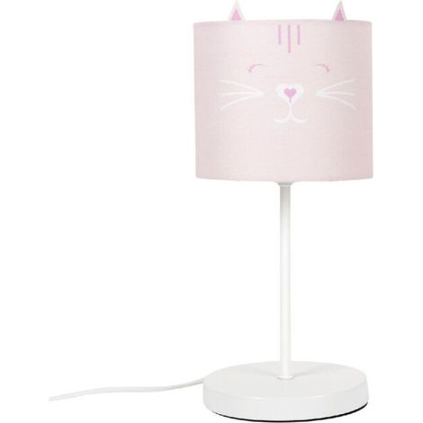 Lampe de chevet enfant "Chat" 36 cm rose – lampe d'ambiance pour chambre d'enfant, sans fil, avec lumière douce (1/5)