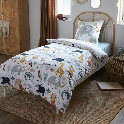 Parure de lit 140x200 enfant coton Terre de Nuit Savane - SAVANE