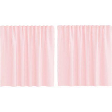 Maison Exclusive - Voile Vorhänge mit Schlaufen 2 Stk. Hellrosa 1