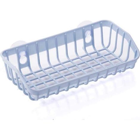 Porte-Éponge - Support de Rangement Murale avec Deux Ventouses - Pour Évier Cuisine et Salle de Bains - 1 Pièce (1/4)