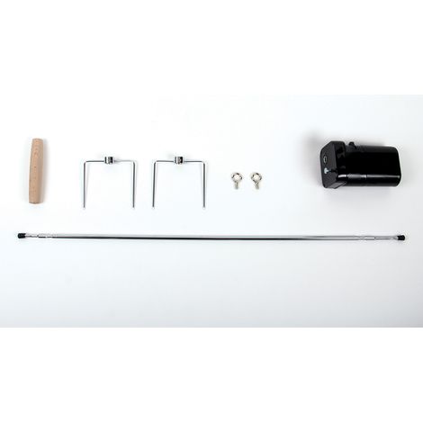 Somagic – Kit tournebroche barbecue 63 cm – Longueur utile 59 cm – Charge maximale 10 kg – Compatible modèles Qooka F537, F550, Bergamo, Meltem