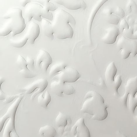 1 ÉCHANTILLON S-13473 WallFace FLORAL WHITE Leather Collection ÉCHANTILLON panneau décoratif au format A5