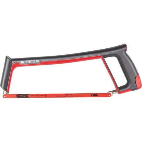 Scie à métaux USAG 200 S acier revêtement plastique antidérapant lame en cobalt (1/3)