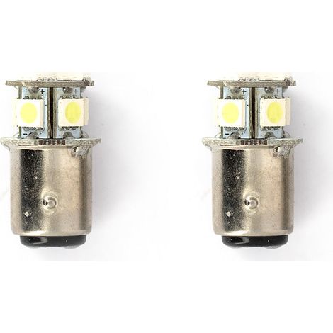 Ampoules S25 - 8 Leds BA15D - Blister de 2 Ampoules