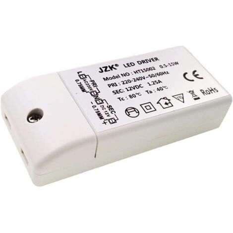 royaluxe -Entrée: 220-240V sortie: DC 12V 1.25A DC 15W, ampoule LED transformateur driver convertisseur conducteur alimentation de tension constante (1/2)