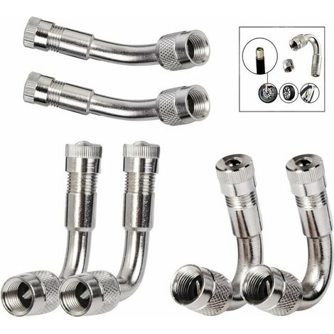 Ede Raccord coudé en 6 parties, adaptateur de rallonge pour valve de pneu (1/5)