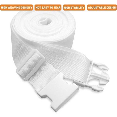 Sangle De Liaison Pour Matelas, 10 M, Réglable, Pour 2 Matras, Blanc, Accessoire De Lit Pour Maison Et Hôtel (1/4)