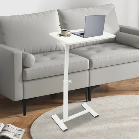 Table de chevet réglable pour la maison, table d'ordinateur portable roulante, réglable en hauteur, bureau polyvalent, bureau, table à manger