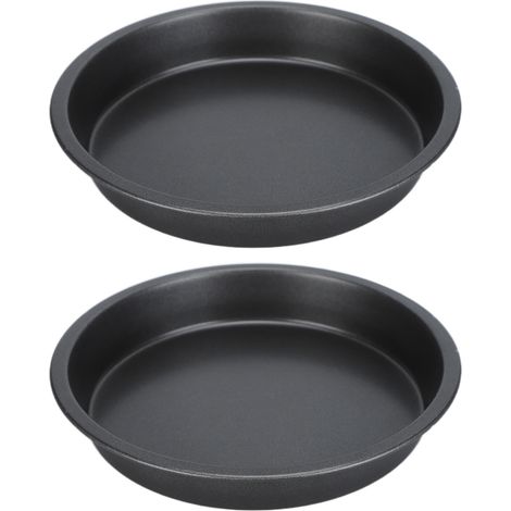 2 Pièces Plaque à Pizza Antiadhésive en Acier Carbone Épais pour Four 9 Pouces (1/5)