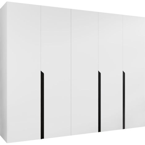 Armoire Hartford 582, Blanc, 202x250x52cm, Portes d'armoire: Avec des charnières, Nombre d'étagères: 0 (1/5)