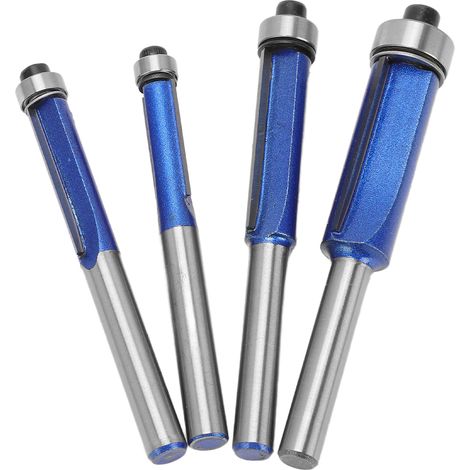 4-teiliges Fräser-Set mit einstellbarer Schnitttiefe, verschleißfest, starke Schneide, 1/4-Zoll-Schaft (1/5)