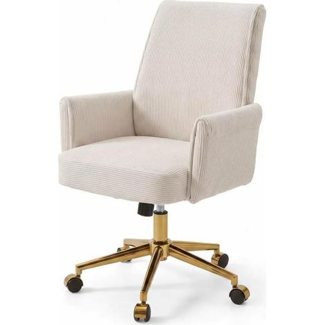 de bureau pivotante et réglable en hauteur, dotée d'un dossier mi-haut, d'un revêtement rayé et d'un design ergonomique : le choix idéal pour le travail,