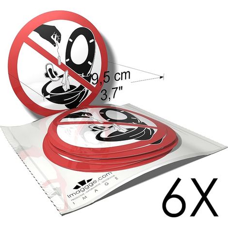 Toilet Bowl Sticker - Do Not Throw Anything In The Toilet - 9.5cm (1/4)