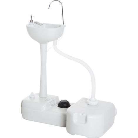 Évier à Main Portable Jardin Extérieur Camping GIULIANO gris (1/5)