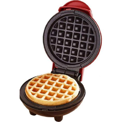 Gaufrier Mini Électrique, Appareil à Gaufres Antiadhésif pour Waffles, Paninis, Pancakes, Petit-Déjeuner Rapide, Déjeuner ou En-Cas (Taille Unique) (1/5)