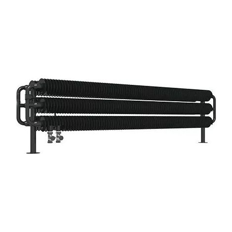 Radiateur eau chaude noir de 190mm de haut et 1940mm de large - 1420 Watt - RIB190/1940HSDYLN