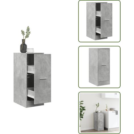 Apothekerschrank Betongrau 30x41x77,5 cm Holzwerkstoff - Apothekerschrank - Apothekerschränke - Apothekermöbel - Apotheker Sideboard