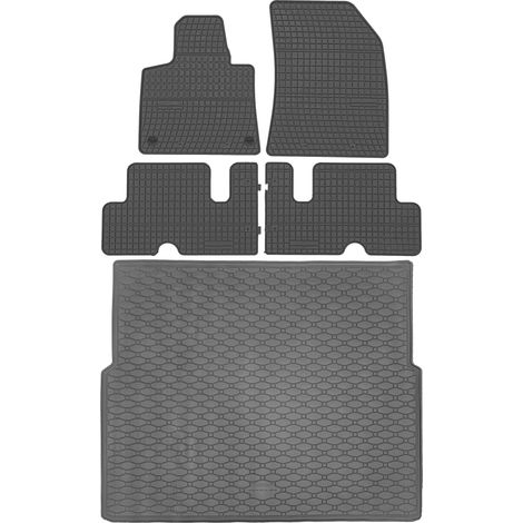 Set di tappetini in gomma per auto e tappetino per bagagliaio per Citroen C4 Picasso II VAN dal 2013 al 2019. (1/5)