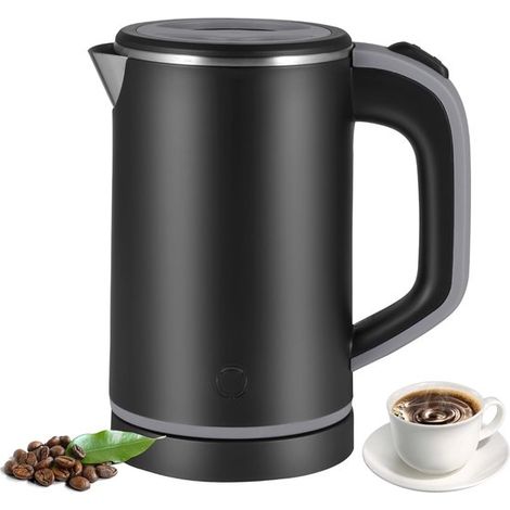 Bollitore - Mini bollitore da viaggio da 800 ml - 600 W e acciaio inox 304 - Con spegnimento automatico - Per tè, caffè e latte - Sicuro e portatile per casa e viaggi (1/5)