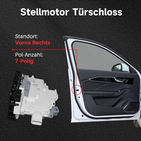 Actionneur de verrouillage de porte avant droite pour Audi A4 8K B8, A5 8T, Q3 8U, référence 8J1837016A (1/4)