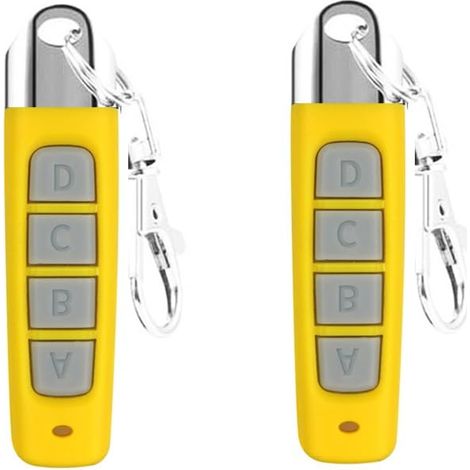 Telecomando wireless universale clonato a 4 tasti da 433 MHz per cancello elettrico, auto, garage, tapparella, porta principale, lucernario ABCD viola-nero giallo-grigio (1/2)
