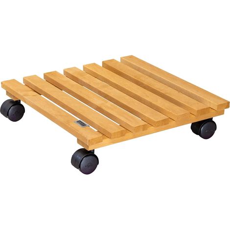 1 Chariot De Plantes, Bois Massif FSC, 4 Roulettes, Charge 100 Kg, Intérieur (1/5)