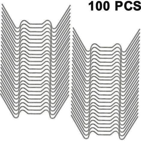 100 pinces à verre en acier inoxydable, pinces de serre de type W, pour serre (1/5)