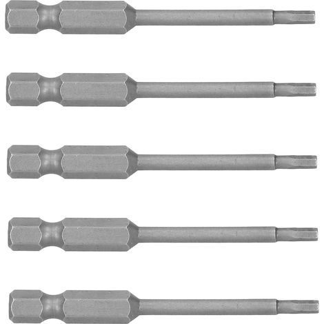 Lot de 10 embouts de tournevis électriques hexagonaux de 2,5 mm avec tête magnétique en acier allié S2 (1/5)