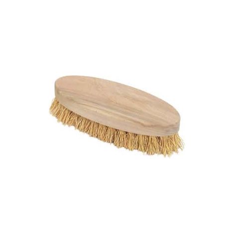 SPAZZOLA BRUSCHINO OVALE IN RADICA BASE LEGNO- - mm.160x60x45h. - 6 pezzi