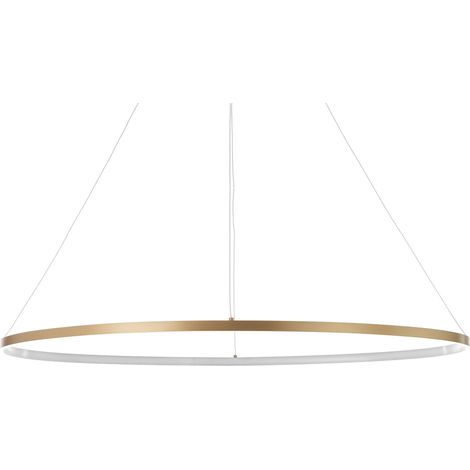 Lampadario ad anello in allumino oro satinato cm. H.92 x Ø.60/100 (1/4)