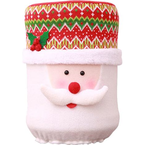 Housse Pour Distributeur D Eau - Motif Noel Bonhomme De Neige Et Pere Noel - Tissu Non Tissé - 37 X 25 Cm - 1 Piece (1/5)