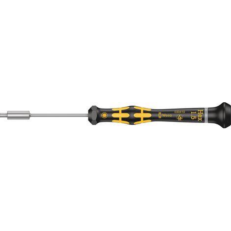 Tournevis ESD à douille, 1.5 x 60 mm, Noir/jaune (1/5)