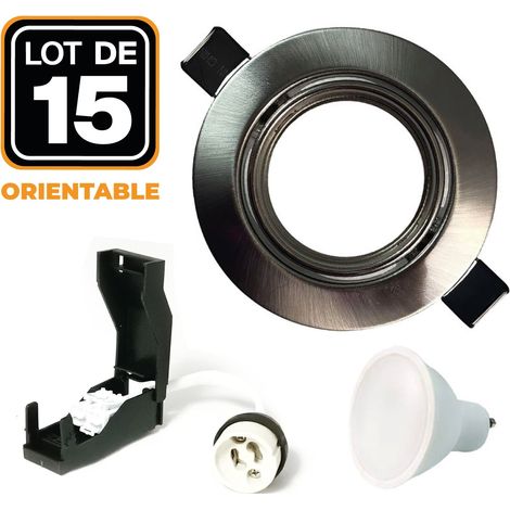 15 LED-Einbau- und Schwenkspots 5W komplett weiß mit GU10 Neutralweiß Glühbirne (1/4)